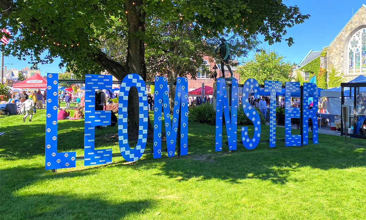 Downtown Leominster sign.