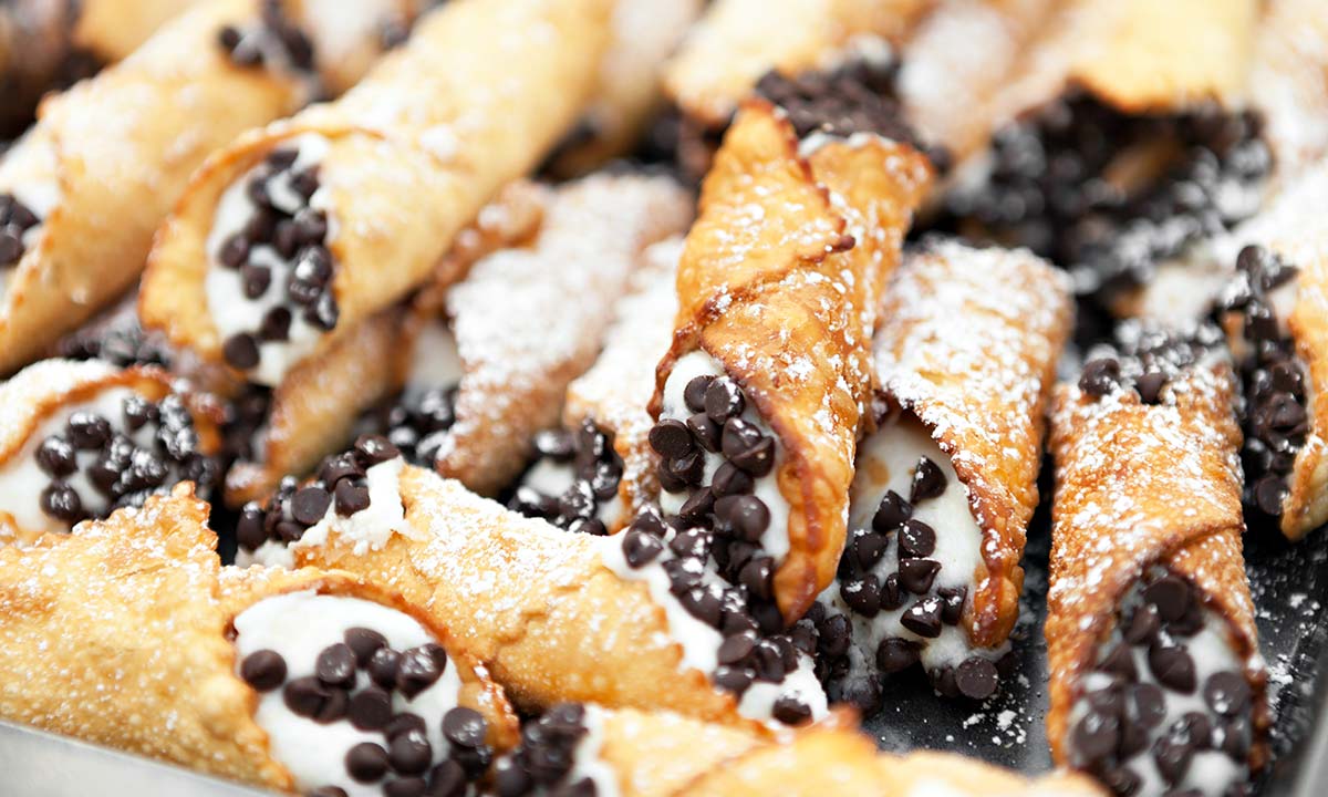 Fresh cannoli.