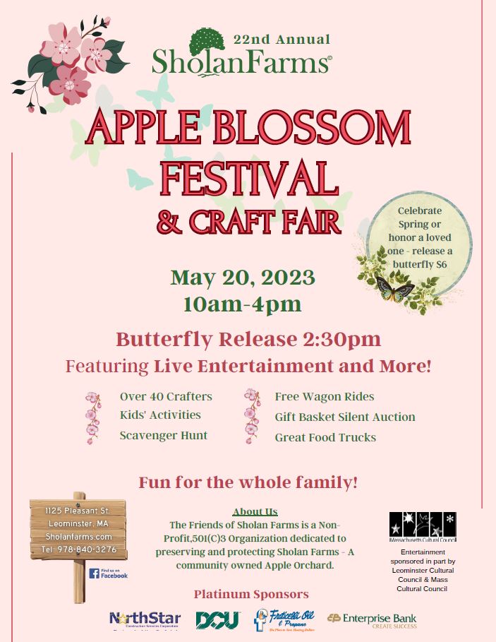 2023 Sholan Farms Apple Blossom Festival & Craft Fair flyer.